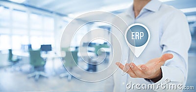 Enterprise resource planning ERP Stock Photo