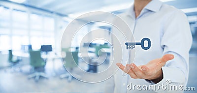 Enterprise resource planning ERP Stock Photo