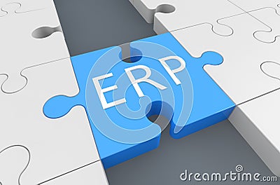 Enterprise Resource Planning Cartoon Illustration