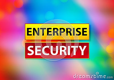 Enterprise Security Abstract Colorful Background Bokeh Design Illustration Stock Photo