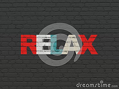 Entertainment, concept: Relax on wall background Stock Photo