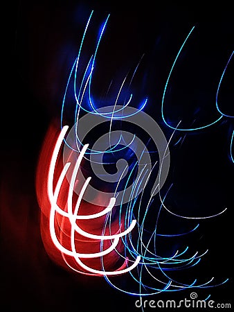 Abstract happy colorful moving lights Stock Photo