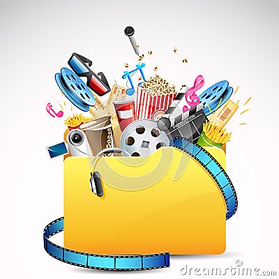 Entertainment Folder Vector Illustration