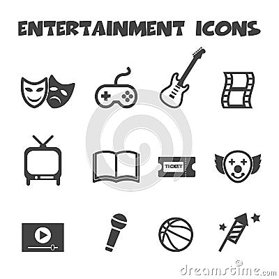 Entertainment icons Vector Illustration