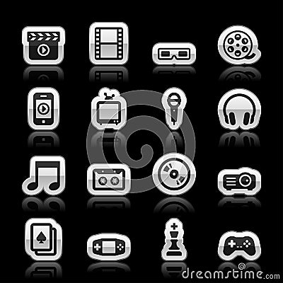 Entertainment icons Vector Illustration