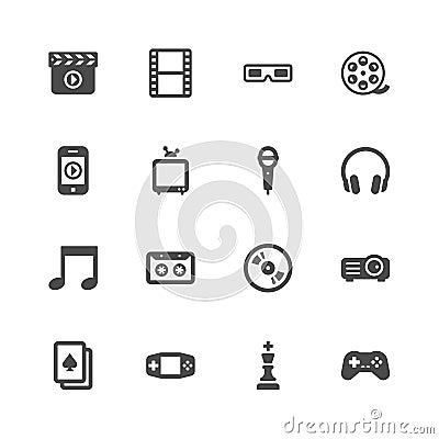 Entertainment icons Vector Illustration