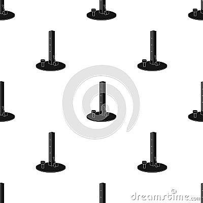 Entertainment on the impact force. Beat the hammer on the stand.Amusement park single icon in black style vector symbol Vector Illustration