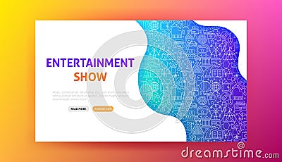 Entertainment Landing Page Vector Illustration