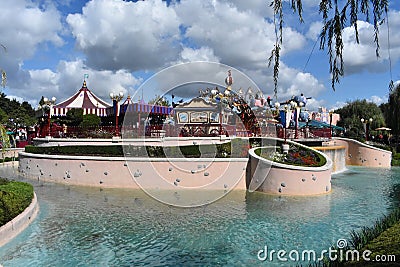 Entertainment resort, Disneyland Paris in Chessy, France. Editorial Stock Photo