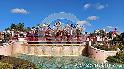 Entertainment resort, Disneyland Paris in Chessy, France. Editorial Stock Photo