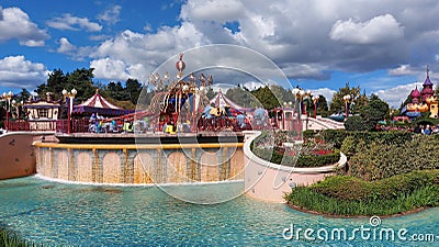 Entertainment resort, Disneyland Paris in Chessy, France. Editorial Stock Photo