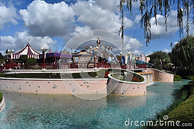 Entertainment resort, Disneyland Paris in Chessy, France. Editorial Stock Photo