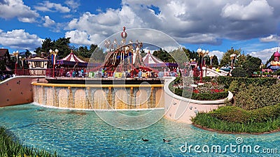 Entertainment resort, Disneyland Paris in Chessy, France. Editorial Stock Photo