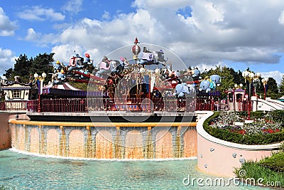 Entertainment resort, Disneyland Paris in Chessy, France. Editorial Stock Photo