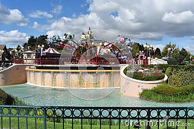 Entertainment resort, Disneyland Paris in Chessy, France. Editorial Stock Photo