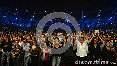 Enthusiastic Senior Audience, Music Concert Fans Editorial Stock Photo