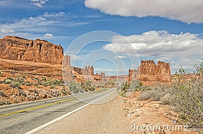 Entrada Sandstone Formations Stock Photo