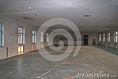 Entral Sauna in the former concentration and extermination camp Auschwitz-Birkenau in Poland Editorial Stock Photo