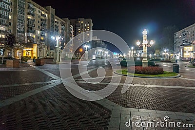 Ð¡entral square. Irpin. Ukraine. Editorial Stock Photo