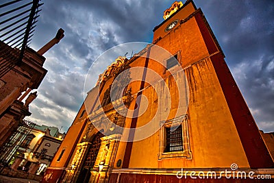 Entrance of Basilica of Our Lady of Guanajuato BasÃ­lica de Nuestra Senora de Guanajuato Stock Photo