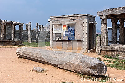 Entrance booth to Vijaya Vitthala Temple, Hampi, Karnataka, India Editorial Stock Photo