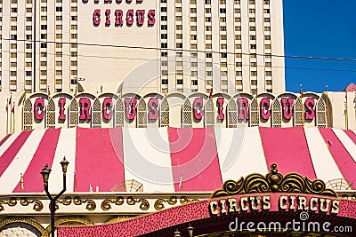 Entrance of circus circus hotel Editorial Stock Photo