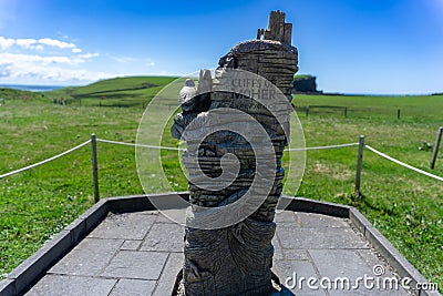 Entrance of Cliffs of Moher in county Clare, Ireland, in a sunny day Editorial Stock Photo