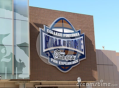 College Football Hall of Fame building Atlanta Editorial Stock Photo