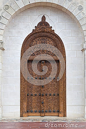 Chateau Cos d Estournel - entrance door Stock Photo