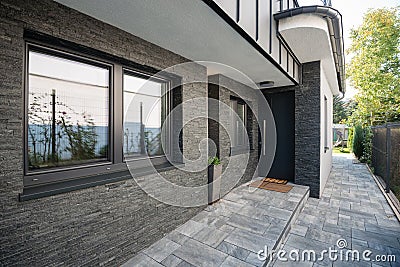 Entrance door of a house Stock Photo