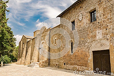 The Duomo of Sovana cathedral of Saints Peter and Paul is one Stock Photo