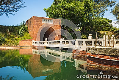 Entrance of Eternal Golden Castle, Tainan, Taiwan Stock Photo