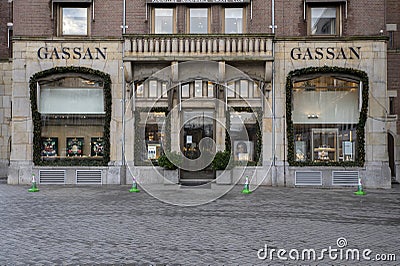 Entrance Gassan Diamonds Store At Amsterdam The Netherlands 2-11-2023 Editorial Stock Photo