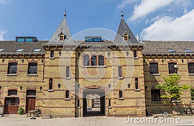 Entrance gate of the Blokhuispoort building in Leeuwarden Editorial Stock Photo