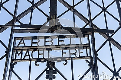 Entrance Gate at Dachau Editorial Stock Photo