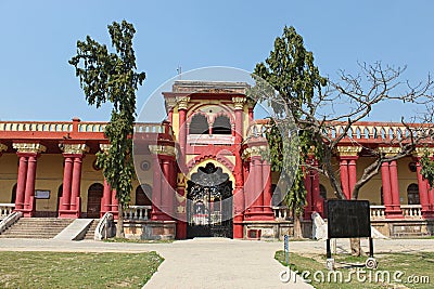 Entrance gate. Navlakha Palace built between 1884-1929. Rajnagar, Bihar, Stock Photo