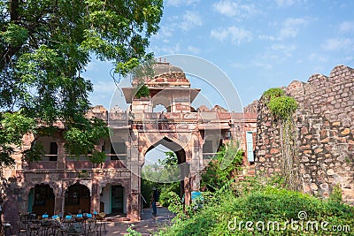 Entrance gate of Rao Jodha Desert Rock Park, Jodhpur, Rajasthan, India. Stock Photo