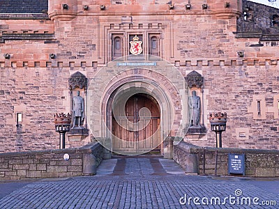 Entrance Gate to Edinburgh Castle Editorial Stock Photo