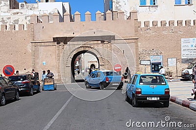 Entrance gate to Essaouira, Morocco Editorial Stock Photo