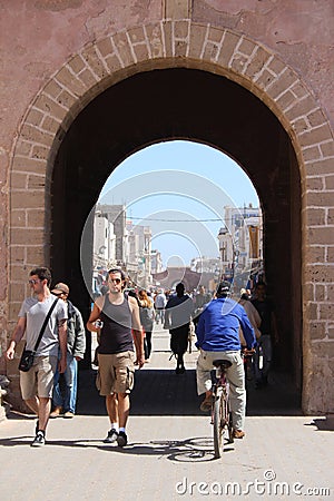 Entrance gate to Essaouira, Morocco Editorial Stock Photo