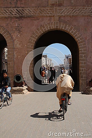 Entrance gate to Essaouira, Morocco Editorial Stock Photo