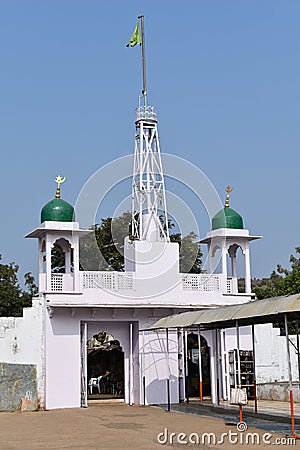 Entrance Gate view from inside of Hazrat Peer Fatehullah Shah Baba Dargah at Raisen Stock Photo