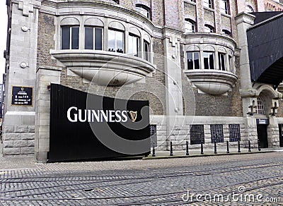 The Entrance gates to The Guinness Factory. Dublin, Ireland. March 29, 2017. Editorial Stock Photo