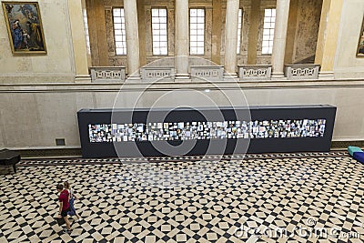 Entrance hall of the Museum of Fine Arts in Budapest Editorial Stock Photo