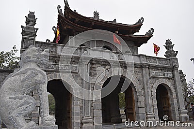 Hoa Lu Temples of the Dinh and Lee Dynasties near Ninh Binh in Vietnam, Asia Stock Photo