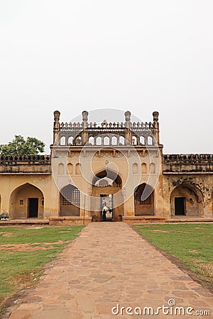 Entrance of Juma Masjid at Gandikota, Andhra Pradesh - historic and religious travel - India tourism - archaelogical site Stock Photo