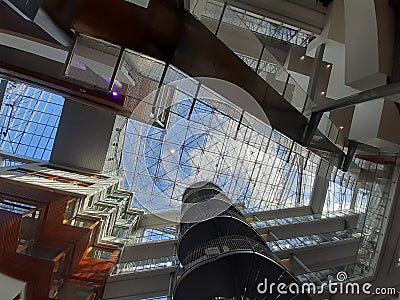 Oslo, Norway â€“October 4, 2019: BI Norwegian Business School interior. Editorial Stock Photo