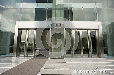 Entrance of modern building Stock Photo