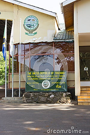 Entrance Ngorongoro Conservation Area, Tanzania Editorial Stock Photo