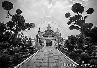 The entrance of the ordination chamber at the Wat Arun, Bangkok, Thailand Stock Photo